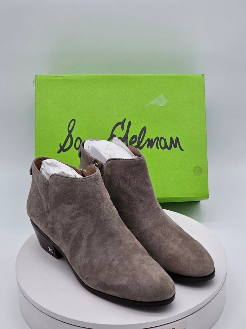Sam Edelman Petty Gray Suede Ankle Booties Women’s Size 11